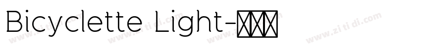 Bicyclette Light字体转换